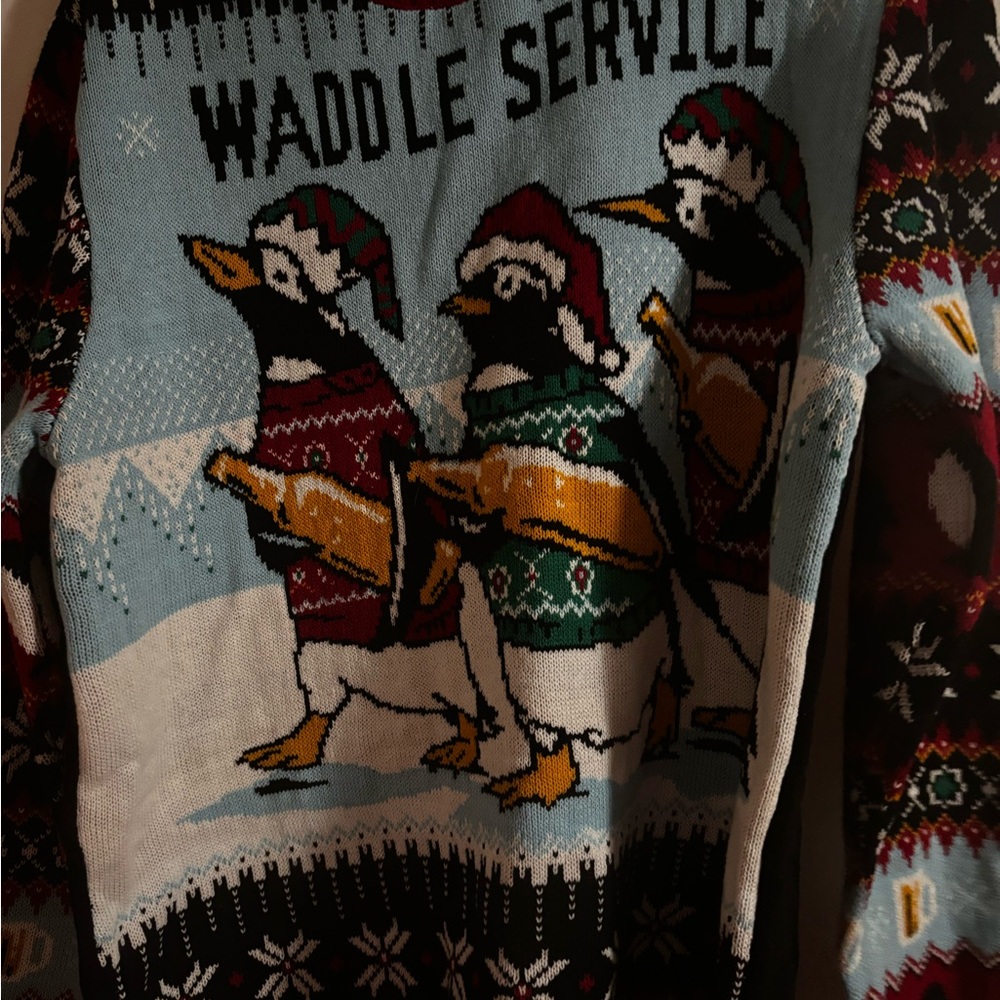 Penguin Waddle Service Sweater - Multicolor